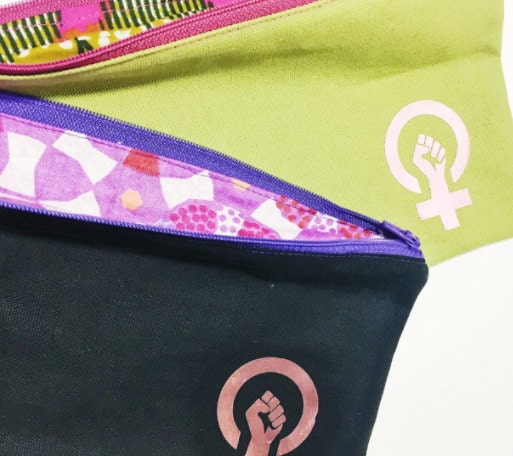 New zip pouches - feminist resistance!