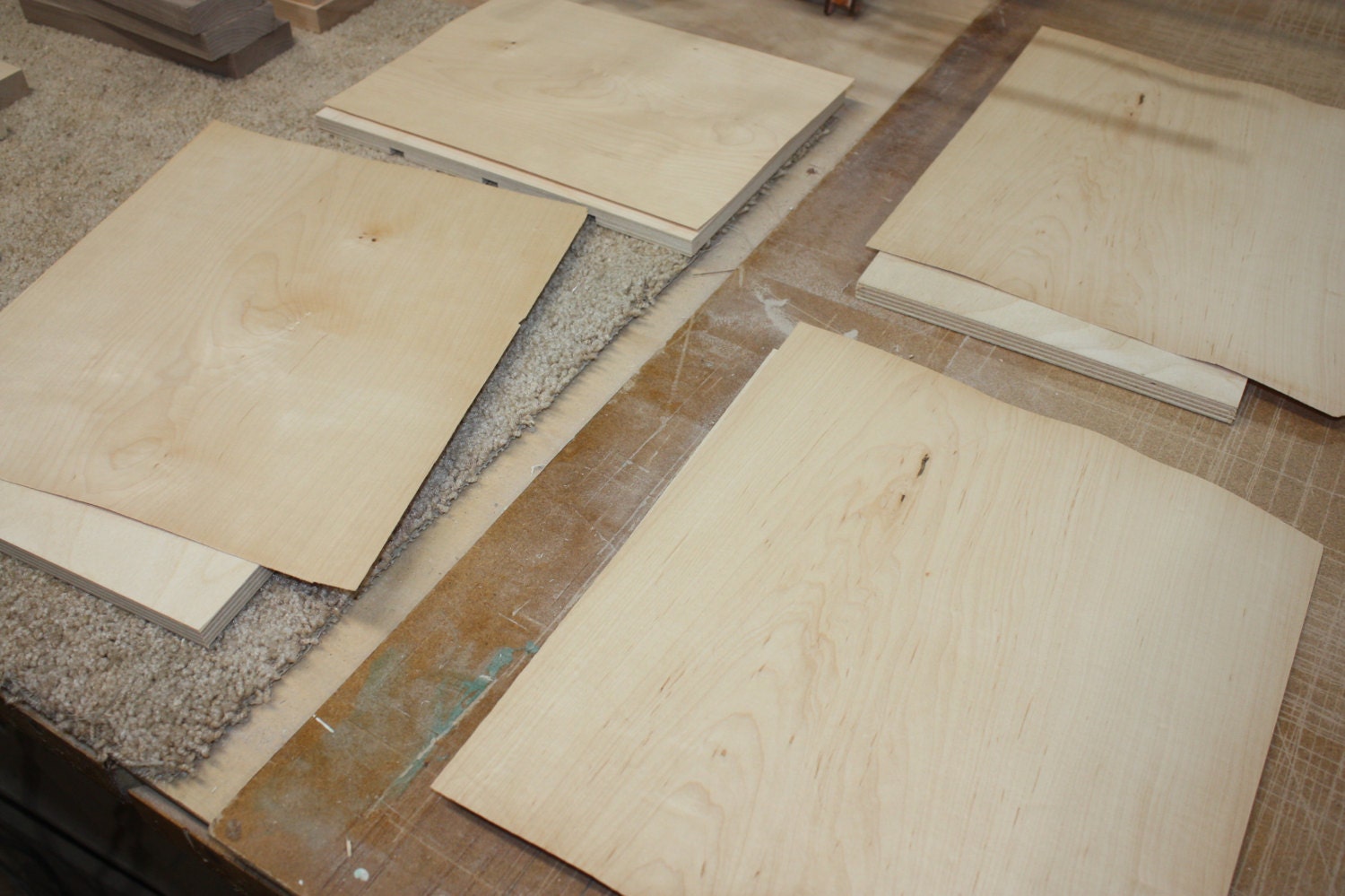 Birch Veneer on Handmade Jewelry Box