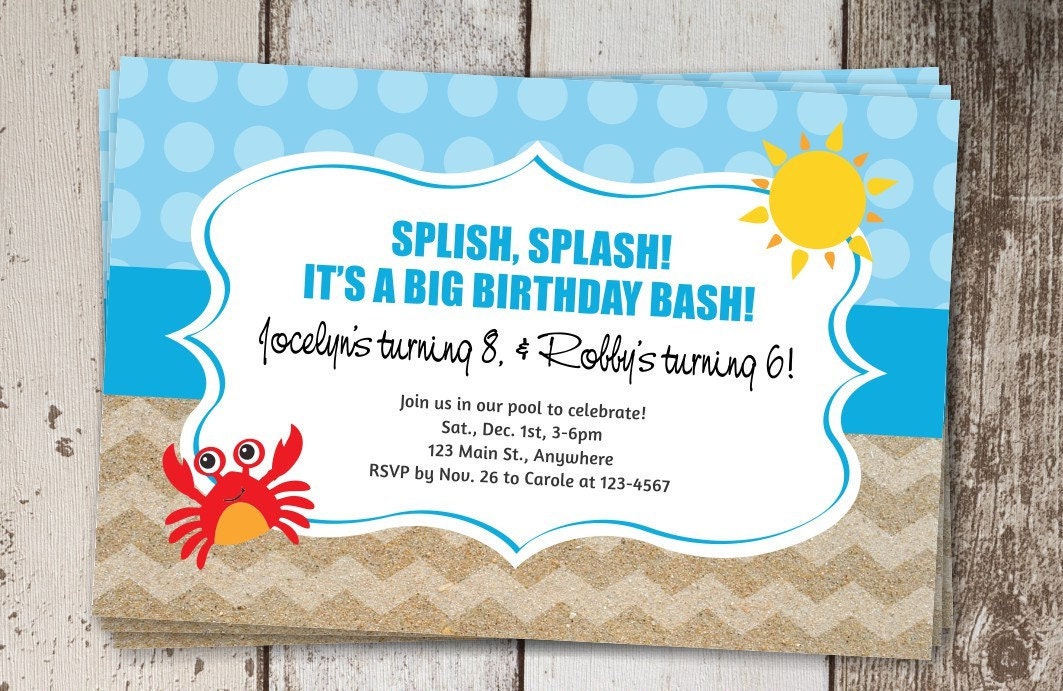 beach invitations