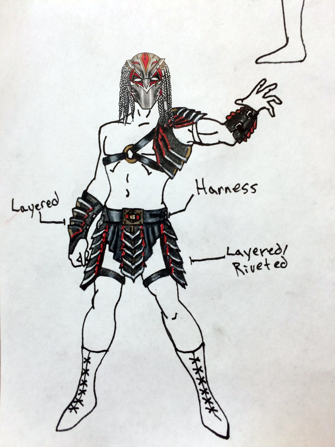 One of a Kind Leather Mask and Armor