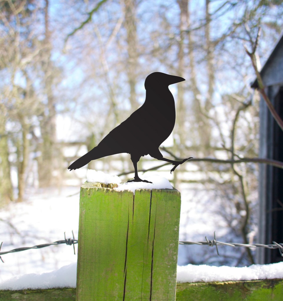 Crow Yard Art, Lawn Ornament