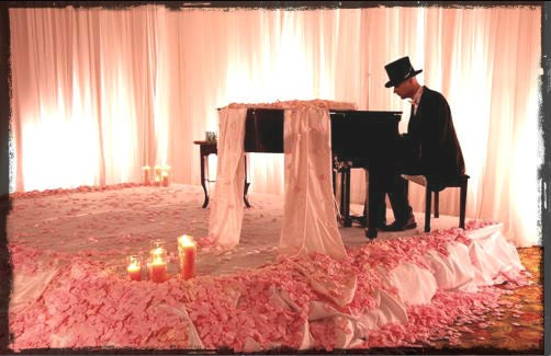 pink silk rose petals