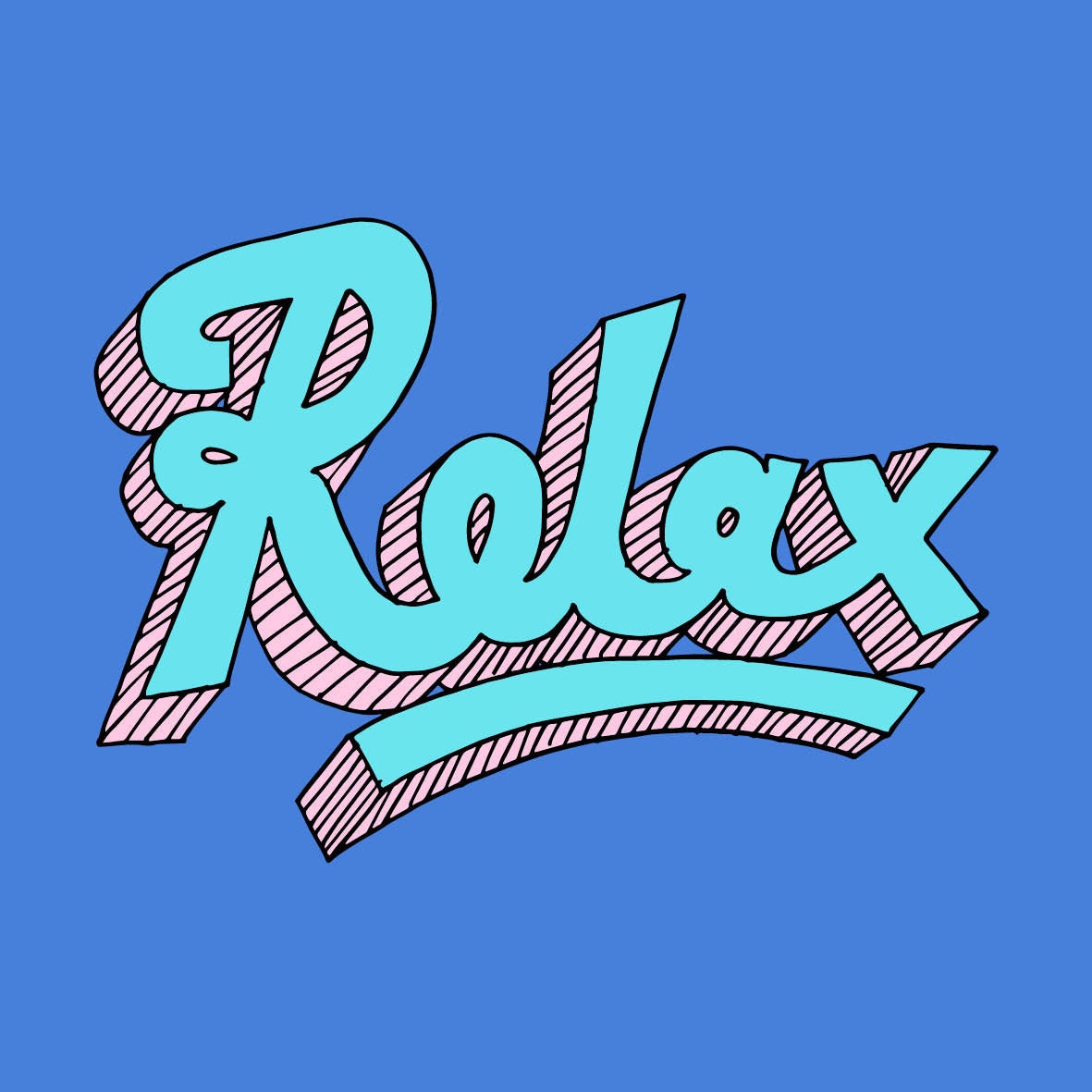 #365daysoftype hand lettering Relax