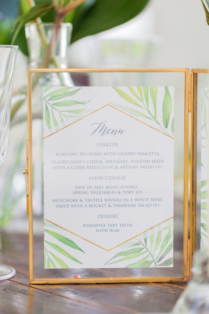 Flamboyant Invites Palm and Gold Photo Shoot