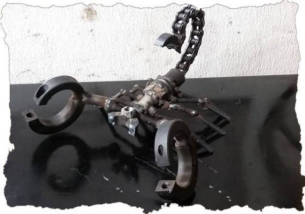 Scorpion made from welded Scrap Metal