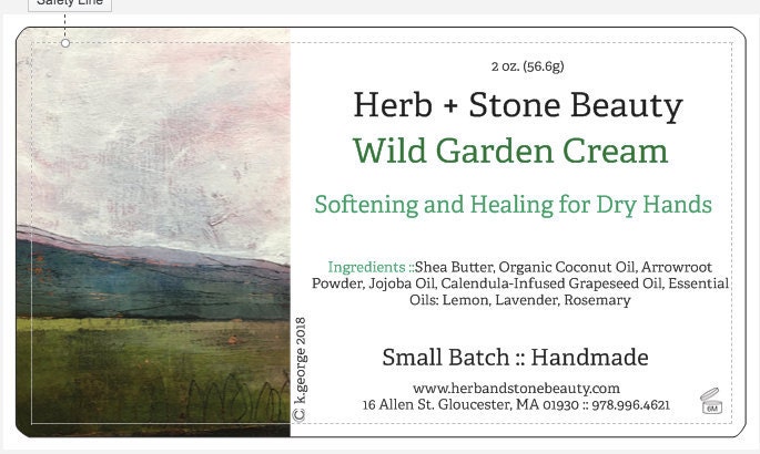 Label in Progress for Wild Garden Cream