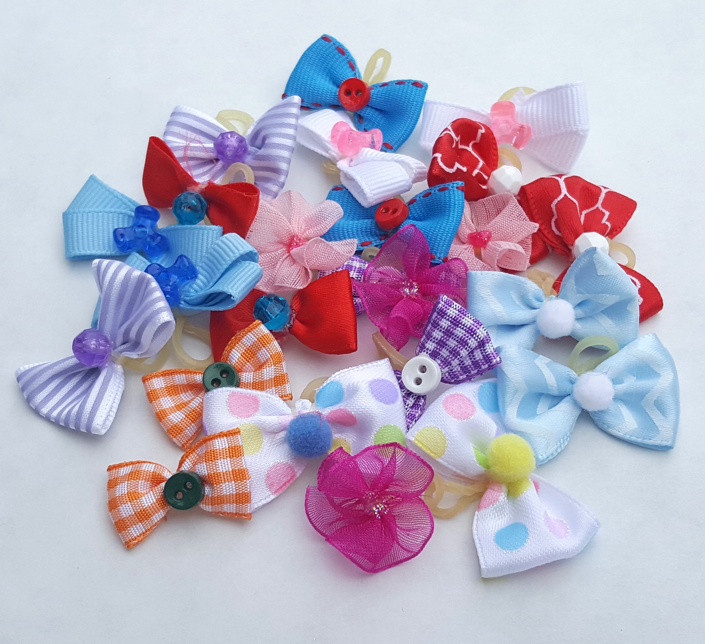Small puppy dog bows - perfect for the babies and toy breeds