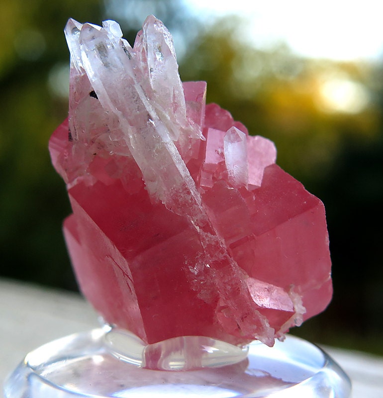 Sweet Home Rhodochrosite with penatrating Quartz, Colorado