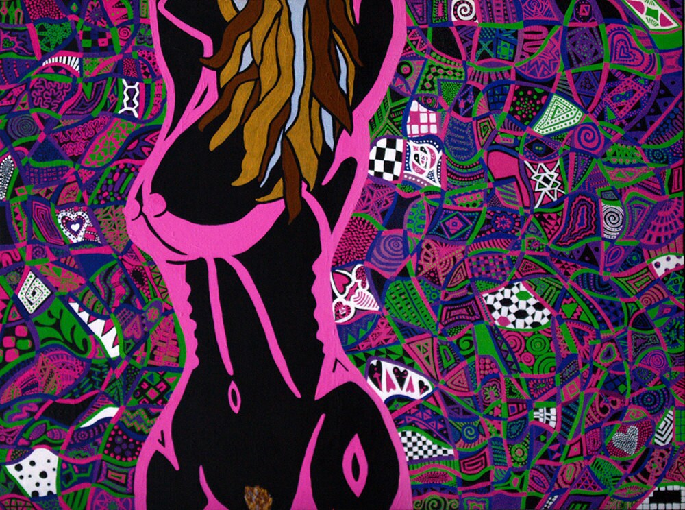 Large Psychedelic Nude by CRD Larson