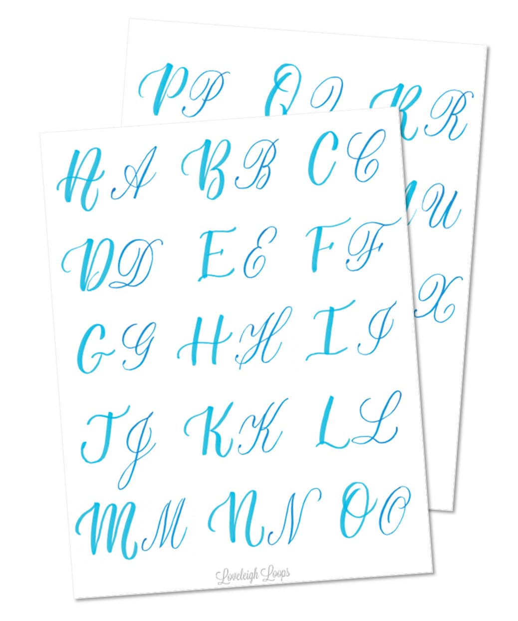 How to Write Capital Letters  Calligraphy Alphabet — Loveleigh Loops