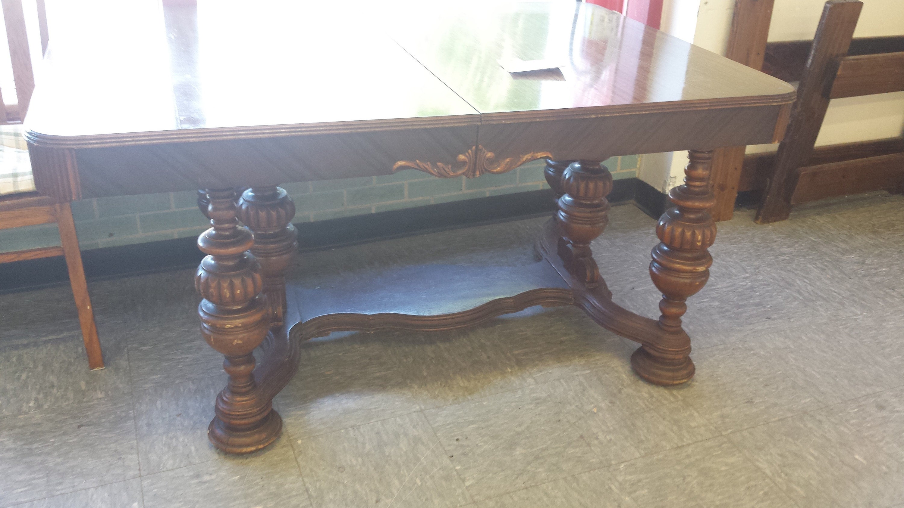 vintage, dining room table, distressed, shabby chic, farmhouse, rustic, country, cottage