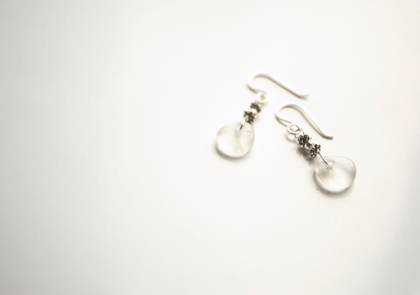 Sterling silver Seaham seaglass earrings