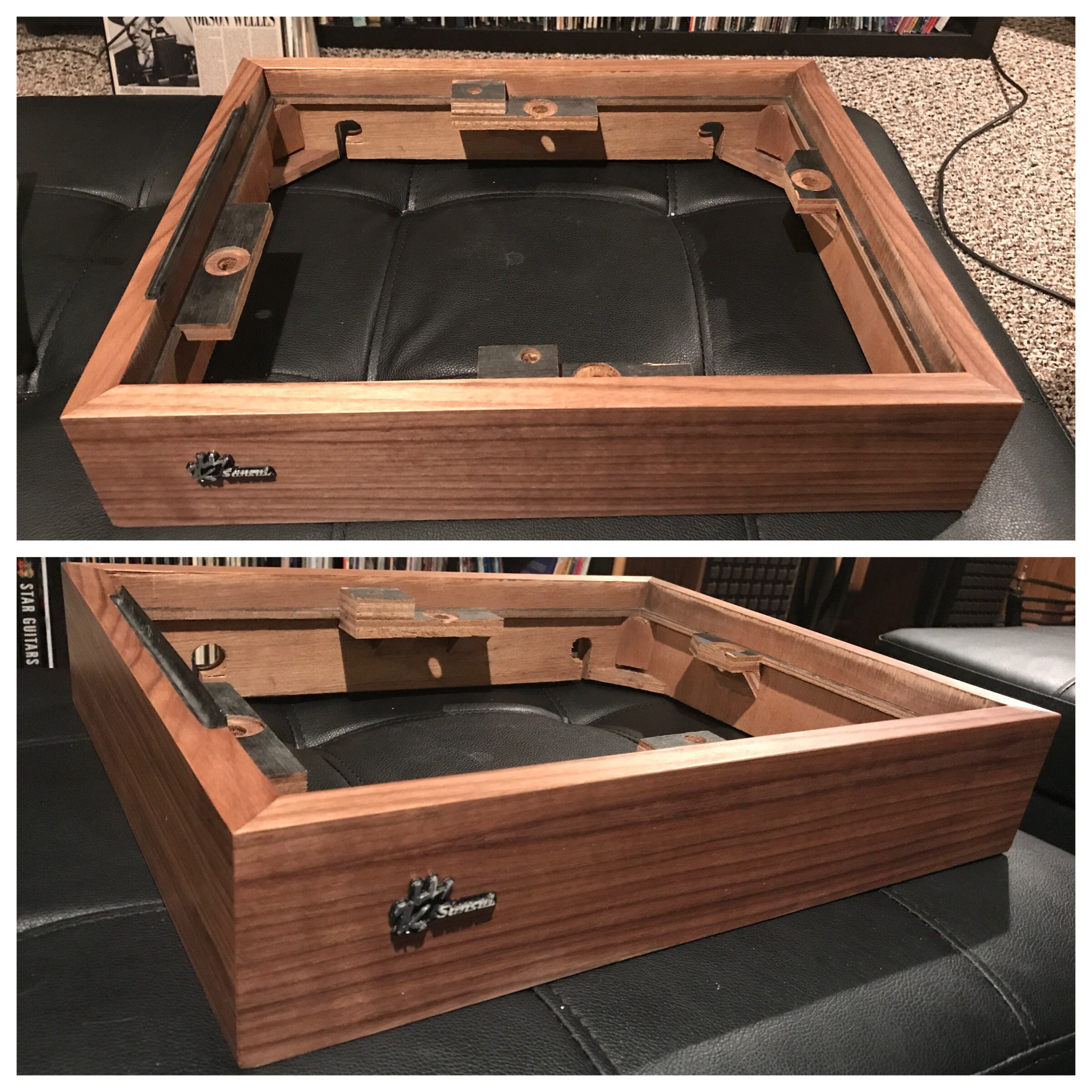 Sansui SR-2050C turntable base with new walnut veneer