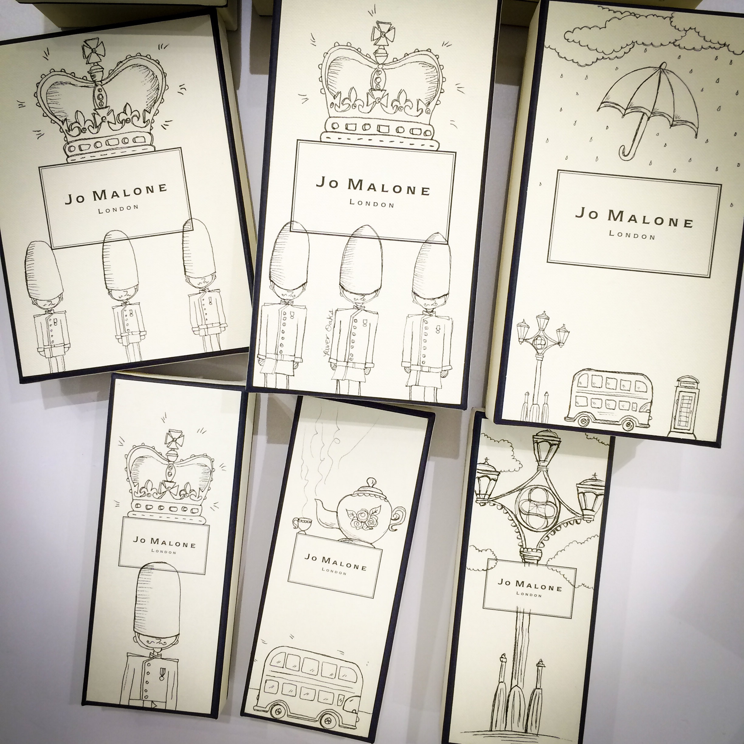Jo Malone Gift Box Illustrations by Caroline Truong