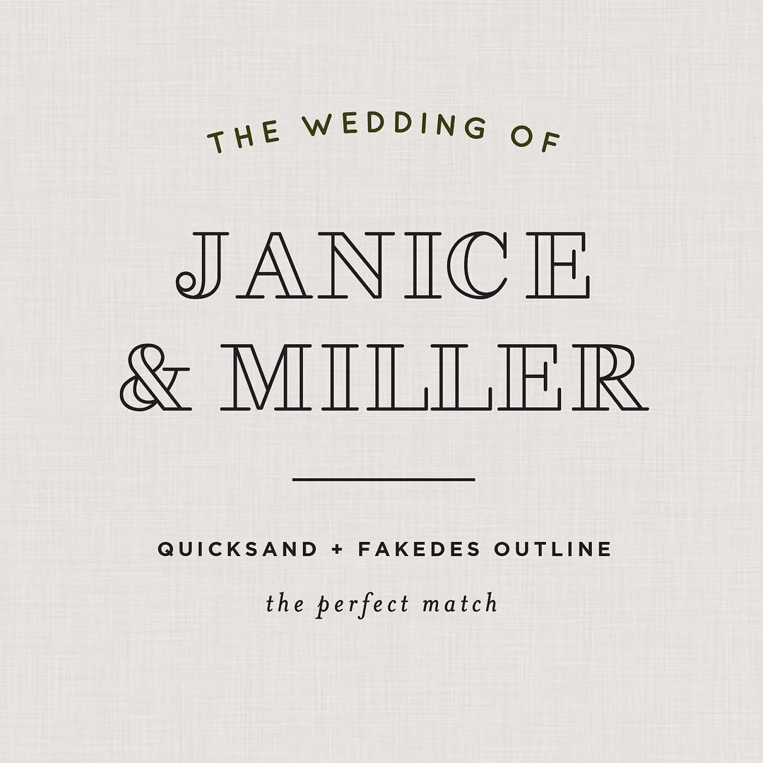 free wedding font combinations