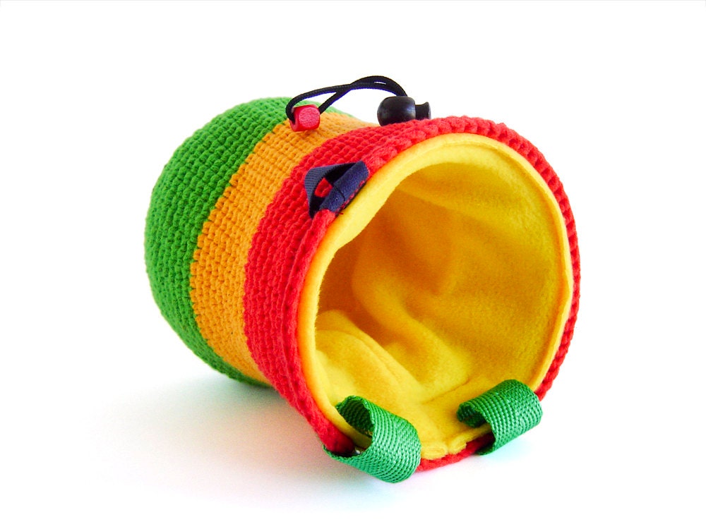 best chalk bags for climbing - reggae, top chalk bags, chalk bag - rasta theme