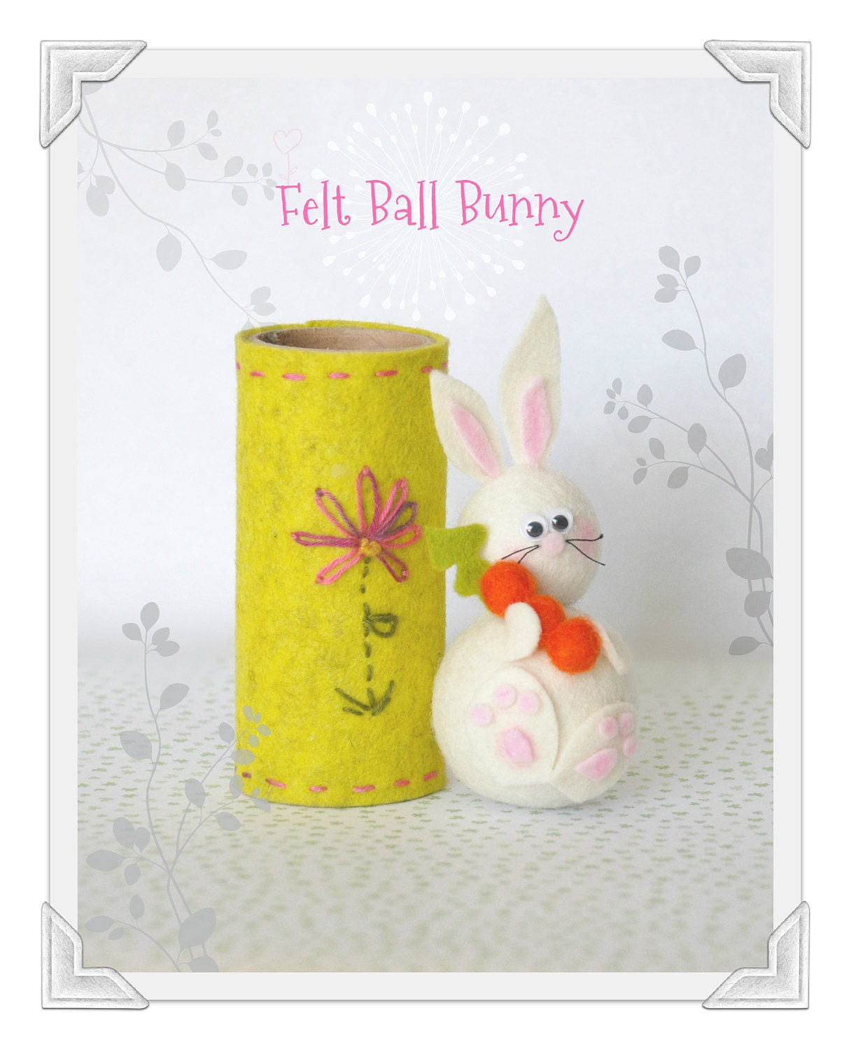 Pom Pom Bunny by Crafty Wool Felt