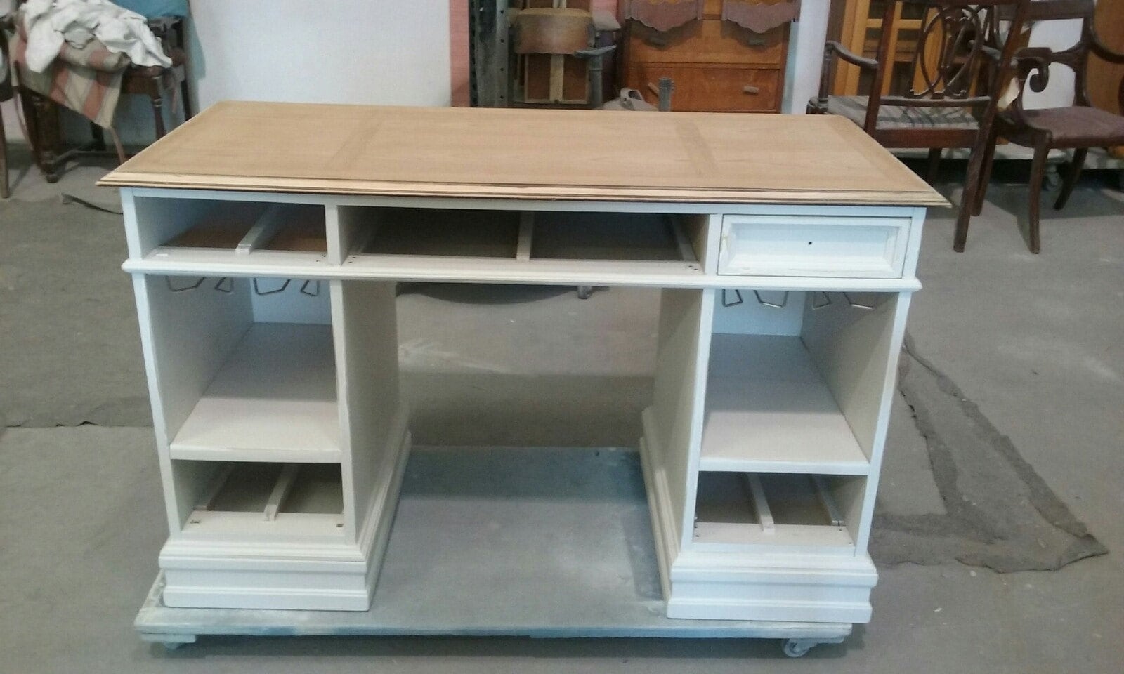 desk, wine bar, liquor cainet, bar, repurpose, redesign