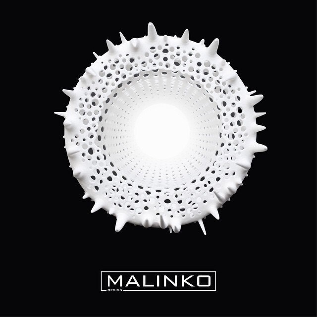 Plankton lamp - look from underneath - 3D printed award winning design
