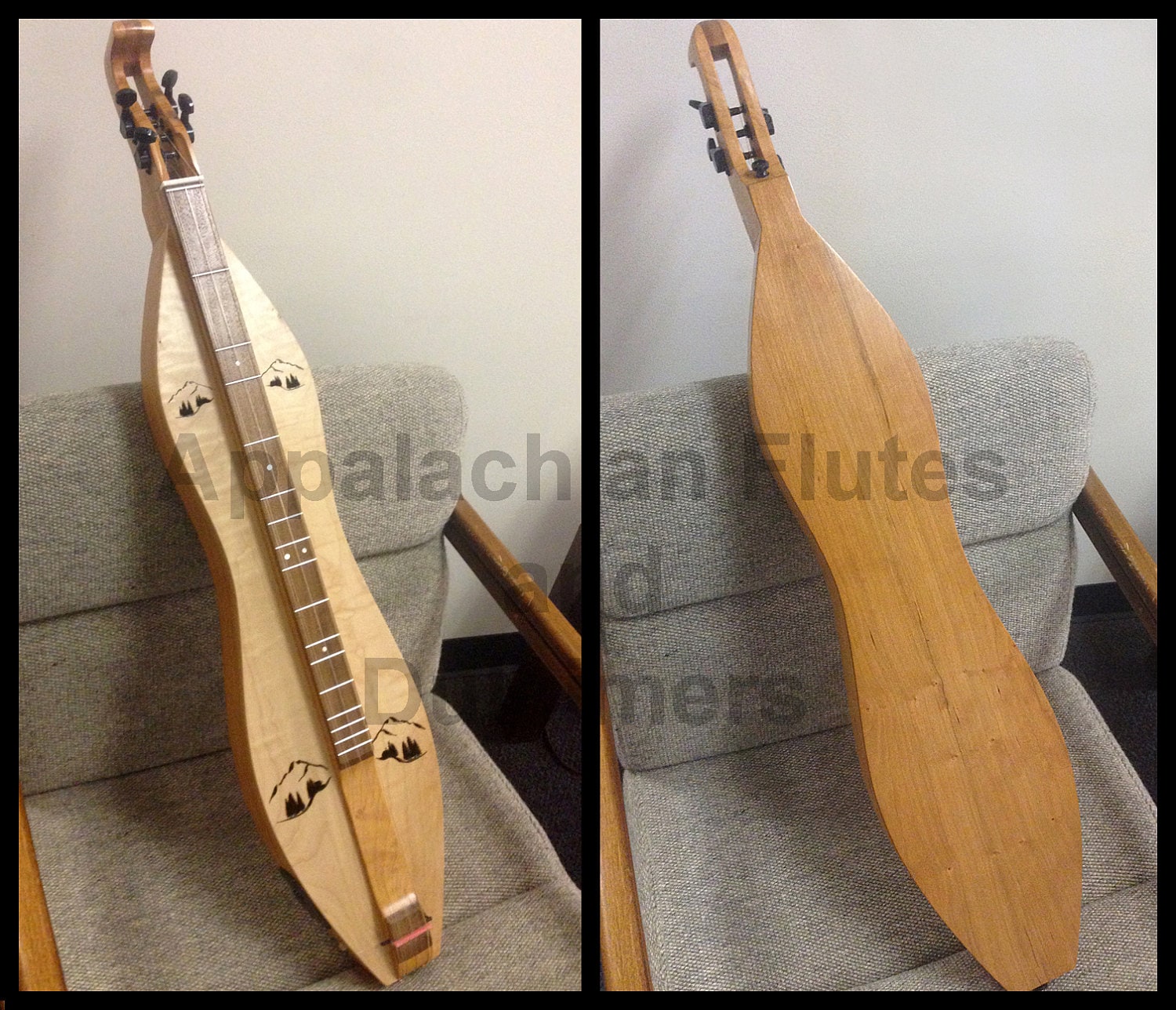 Maple208E - Curly Maple over Cherry, electric.