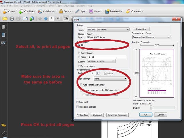 Adobe Acrobat Reader print your pages
