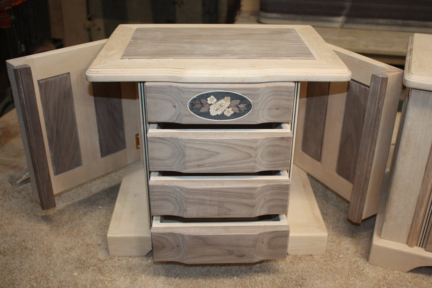 Large 4 Drawer Jewelry Box with Swing Out Sides