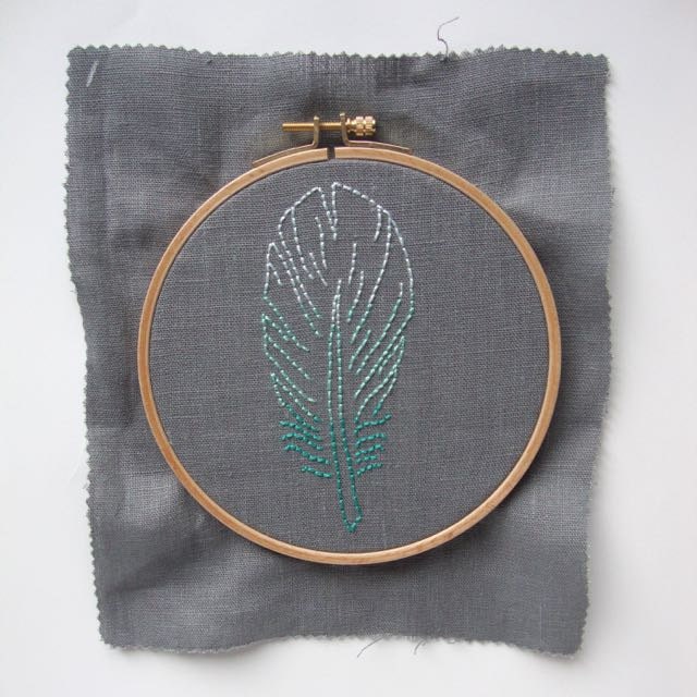 Finish your embroidery hoop: centre the stitching in the hoop.