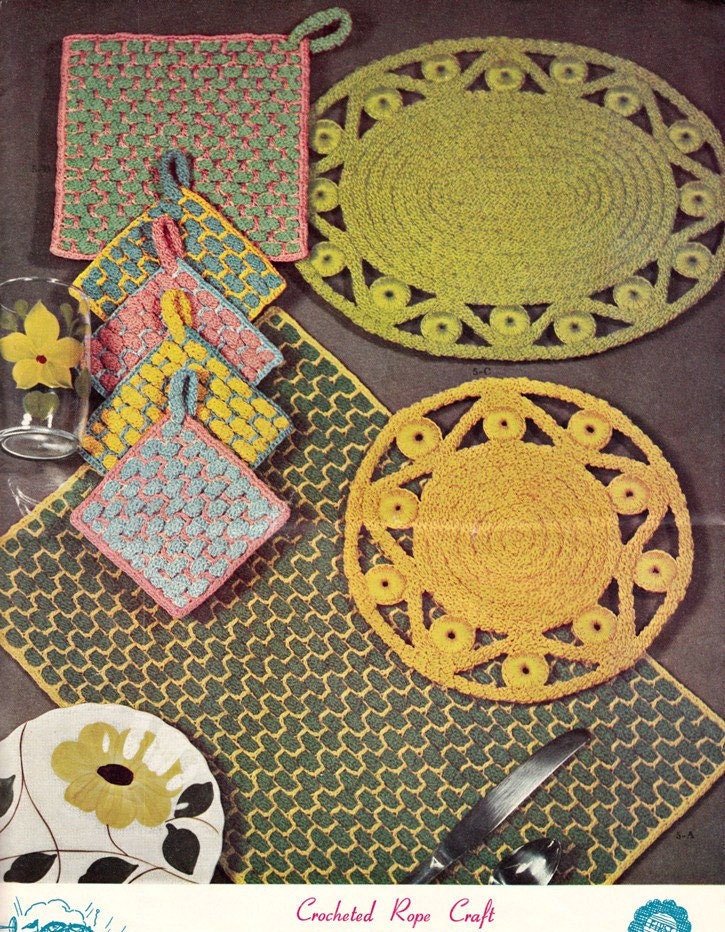 Crocheted rope craft patterns