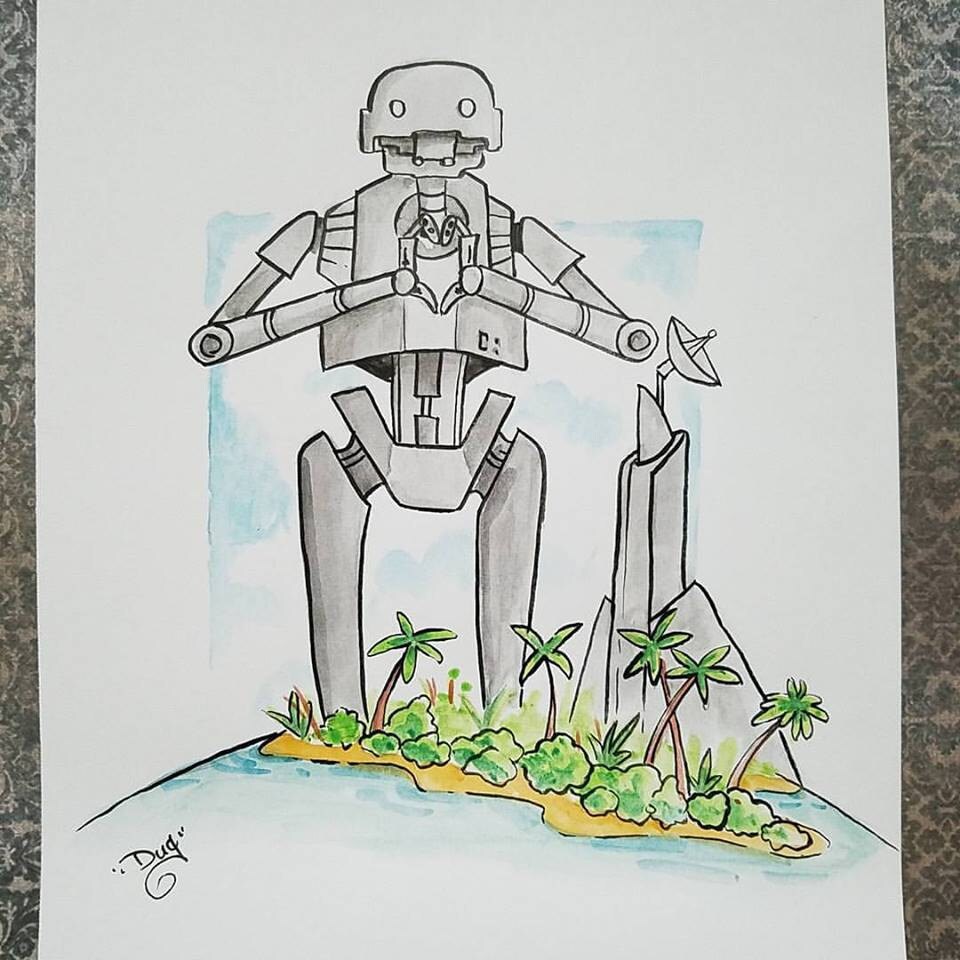 We heart K2. Water color illustration.