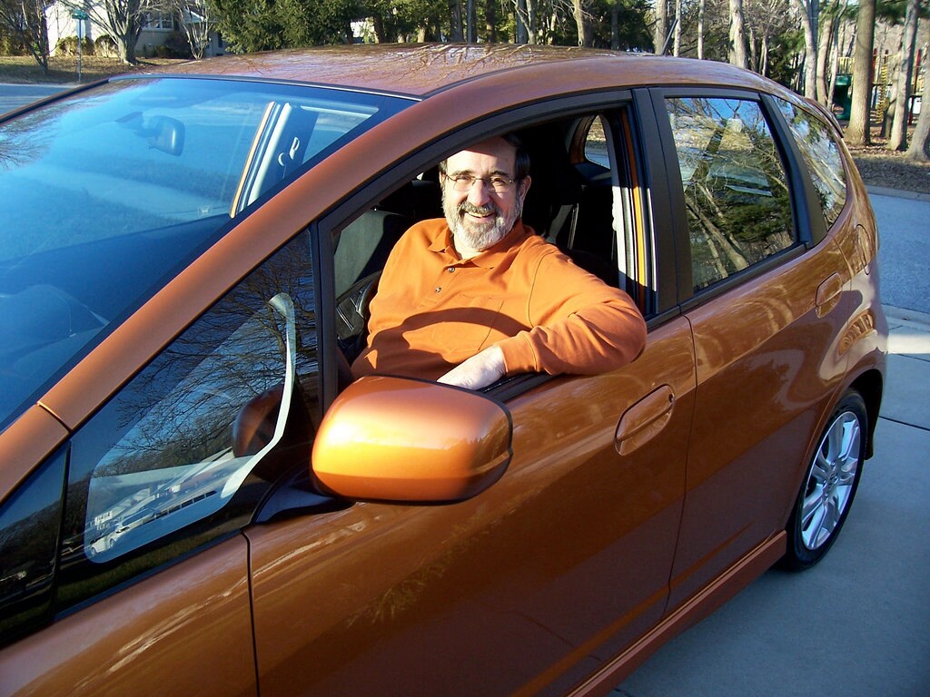 Dad in Honda Fit