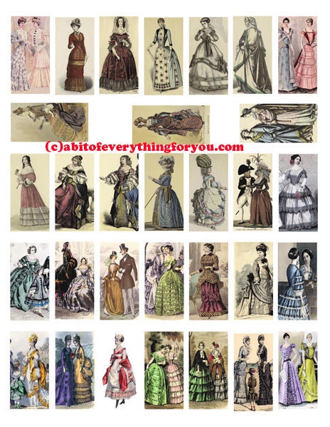 1800s women victorian dresses fashion plates