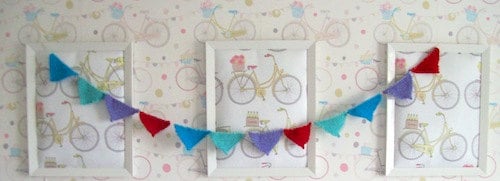 Knitted bunting by Pretty Sew Sew