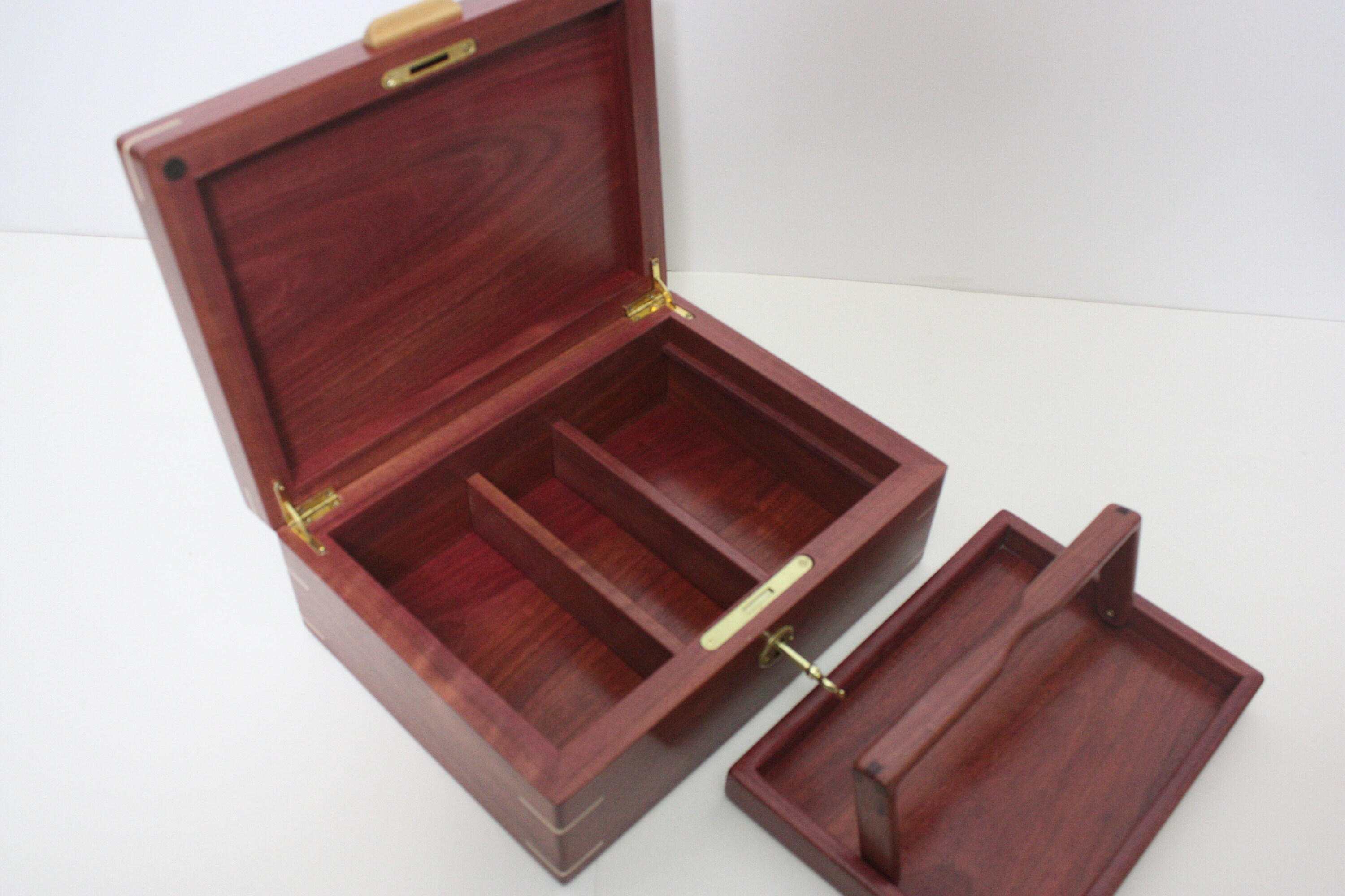 Purple Heart Box with Adjustable, Removable Dividers