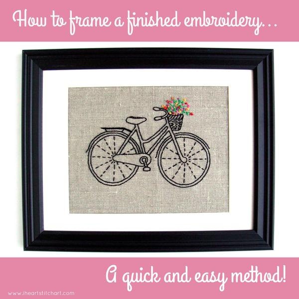 Frame a finished embroidery - quickly and easily