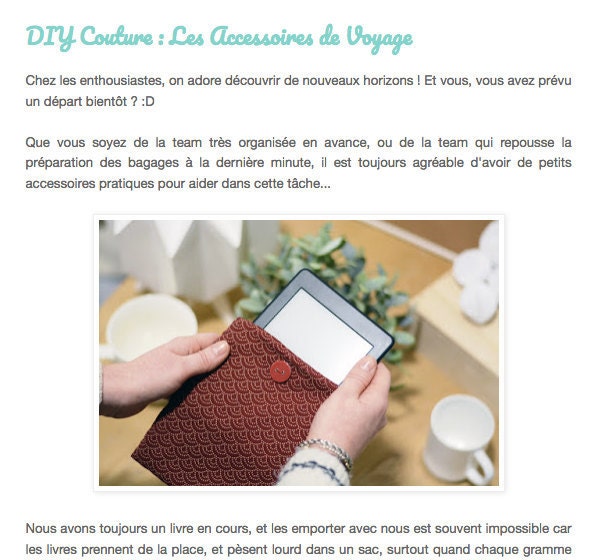 Extrait article DIY couture