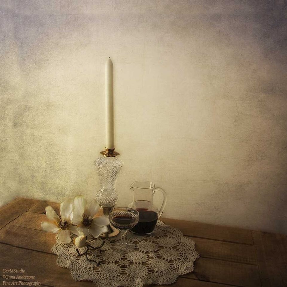 gunadesign guna andersone vintage crystal candlestick