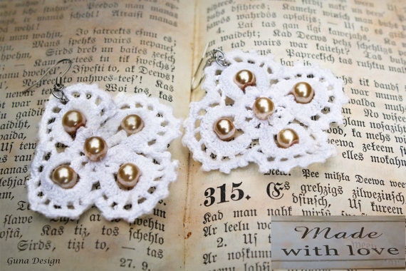 gunadesign lace earrings