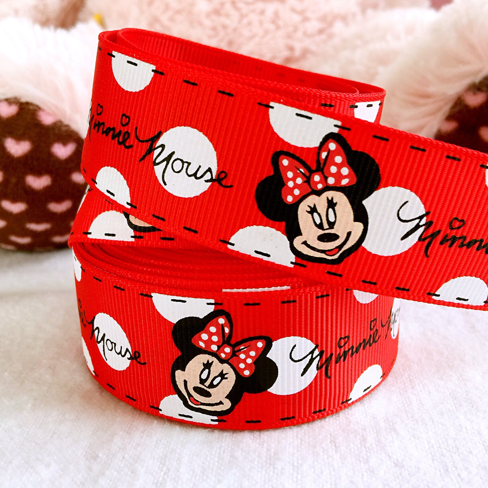 3 yards 7/8 Disney ribbon Disney logo ribbon Mickey