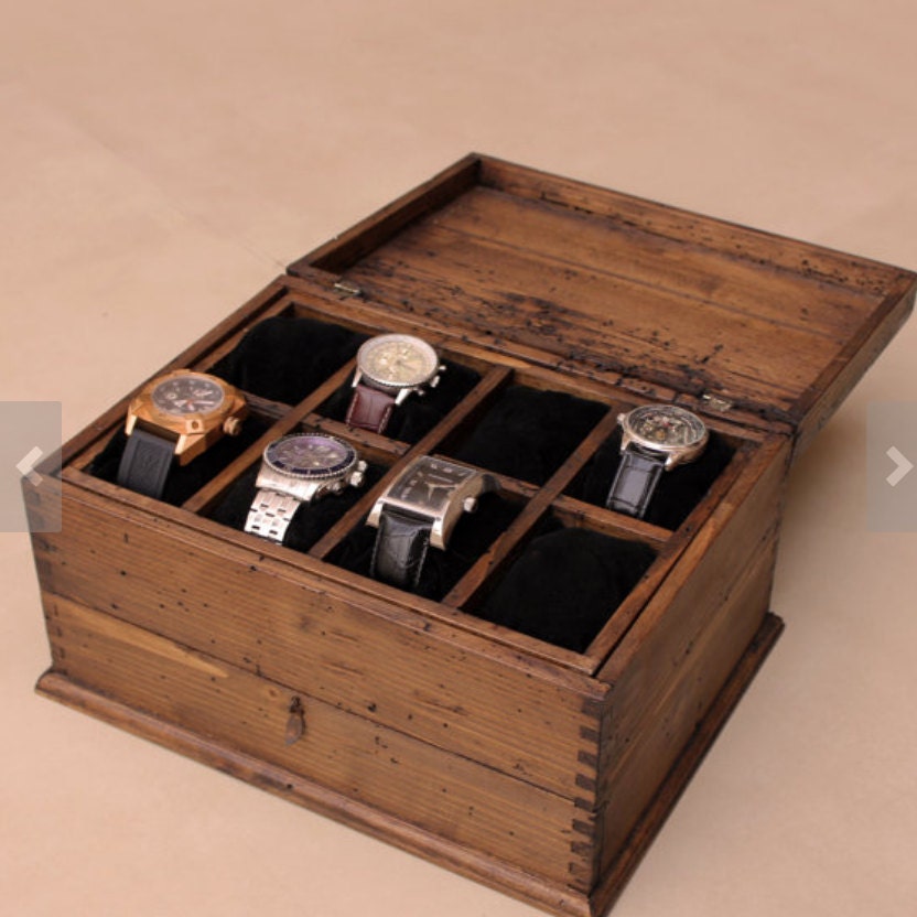 Personalized Rustic Jewelry Box unique details and drawer.