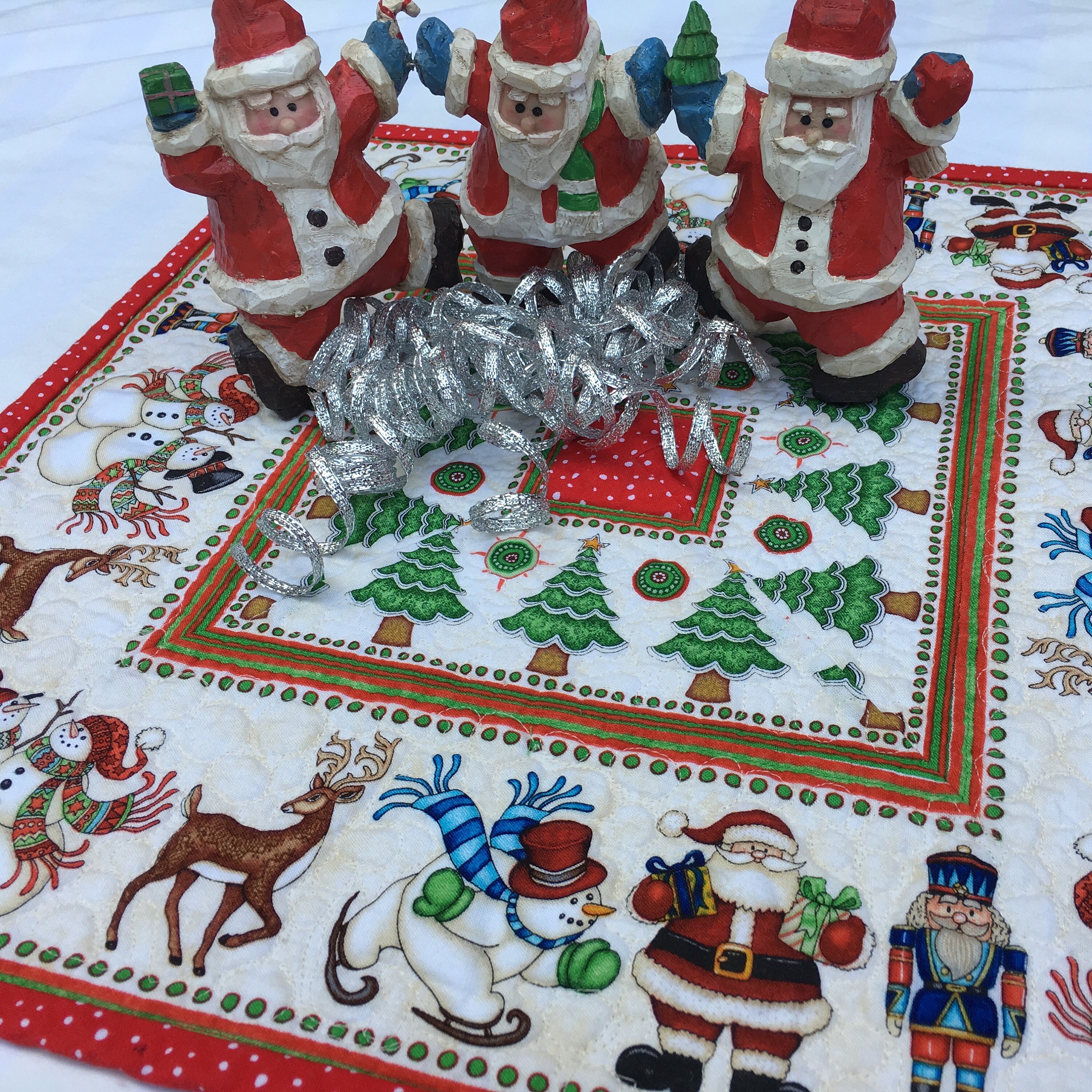 Quilted Christmas Runner Christmas Ornaments Holiday Table