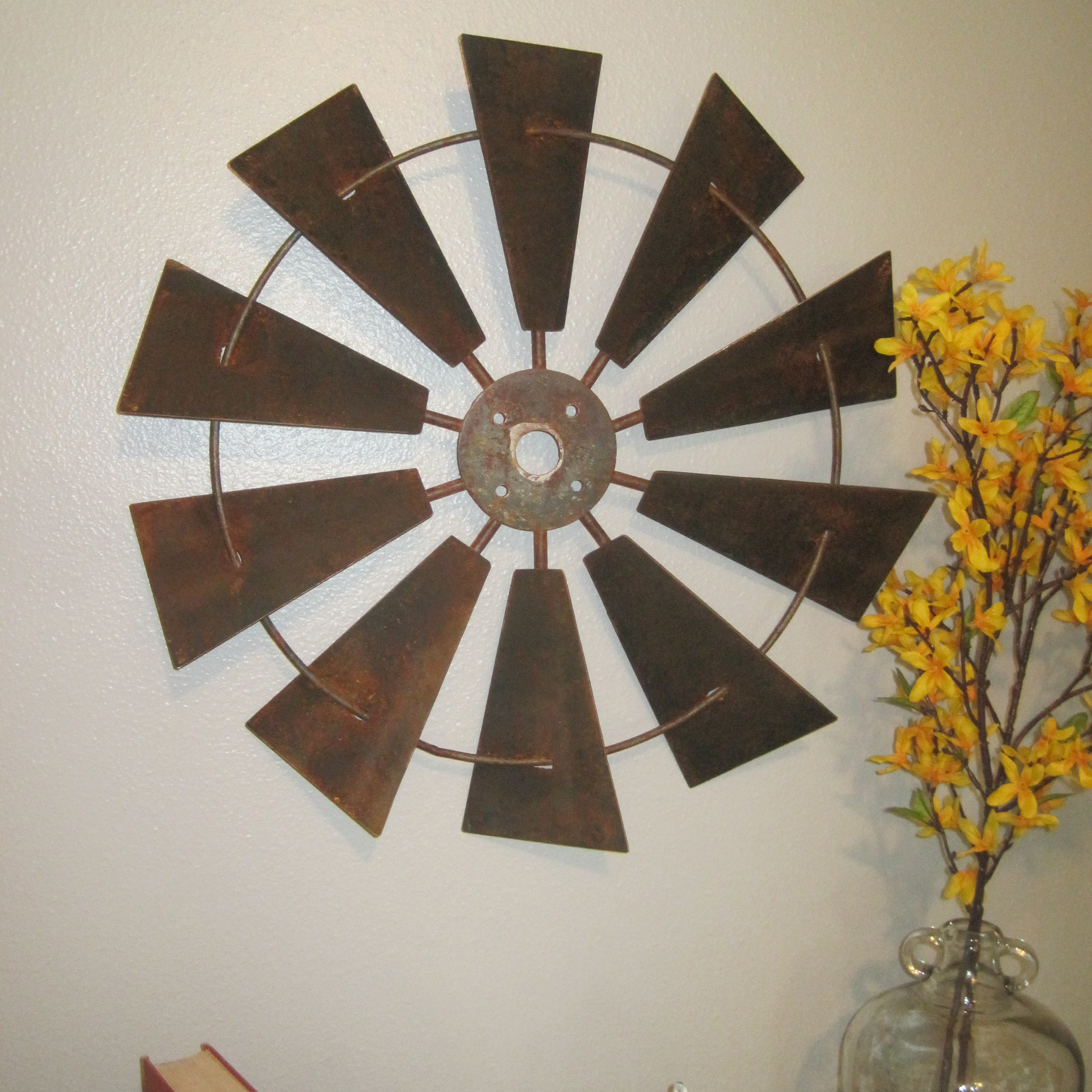 18 Inch Galvanize Windmill Wall Decor Rustic Farmhouse