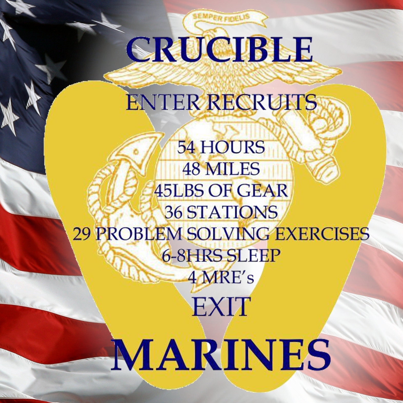 Crucible Candle for the United States Marine Corps USMC Boot