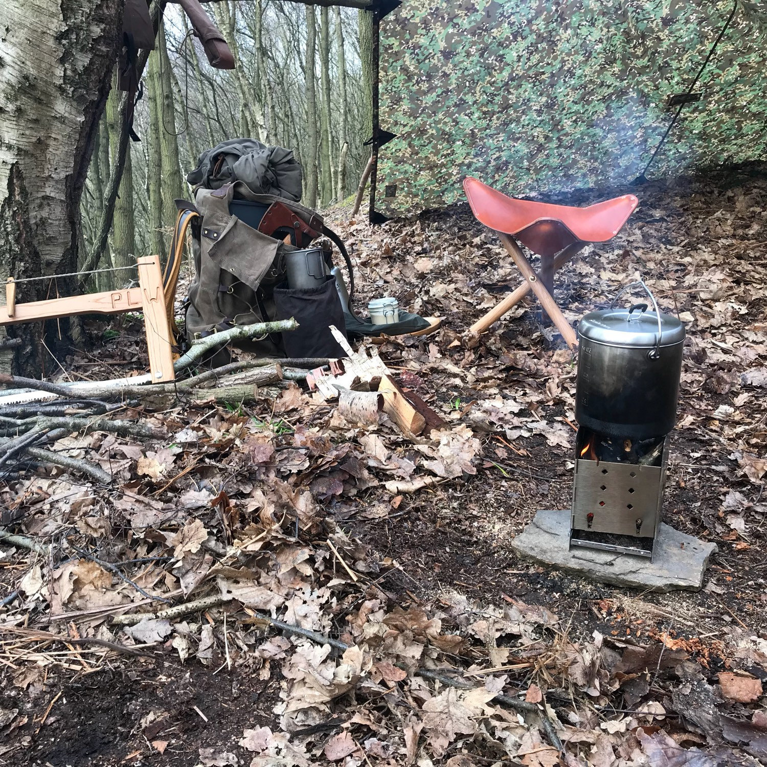 Bushcraft folding bow saw