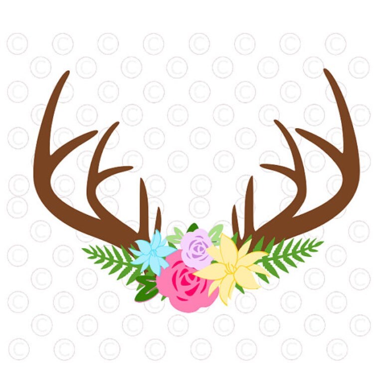 Free Free 333 Floral Antler Svg SVG PNG EPS DXF File