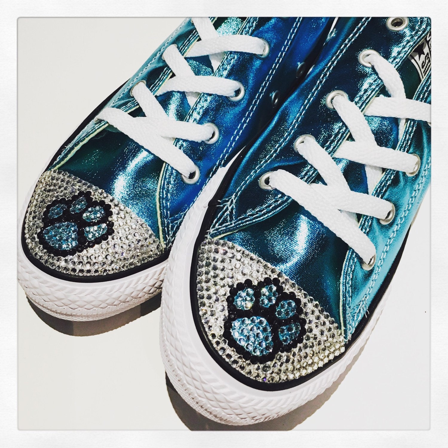 Dog Paw Print. Cat Paw Print. Women's Custom Converse