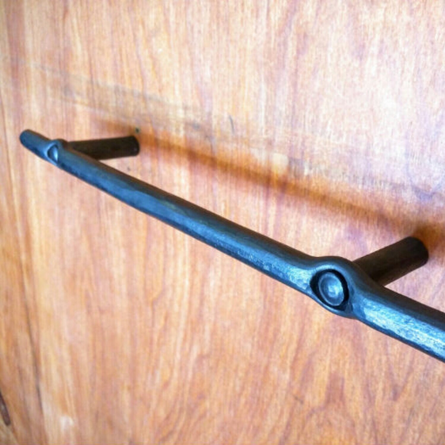 A pair of Riveted Door Handles hand by Tom Fell