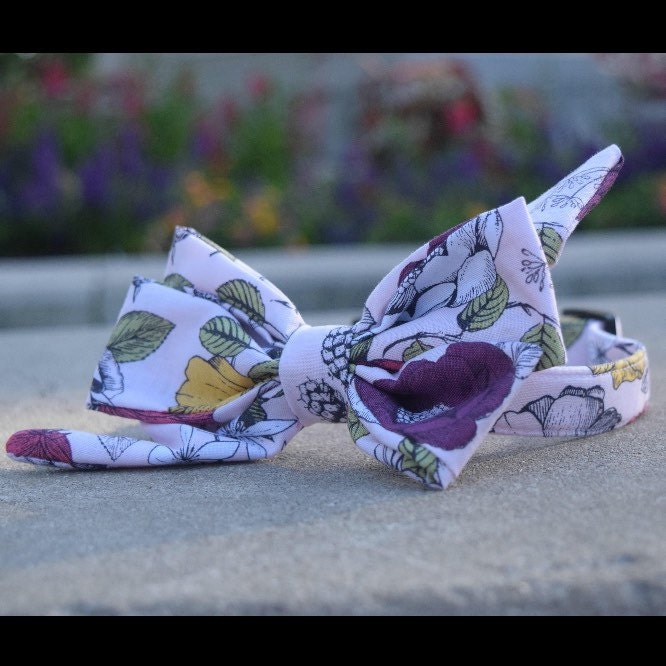 Girly Bow Dog Collar Floral Dog Collar Girly Dog Collar
